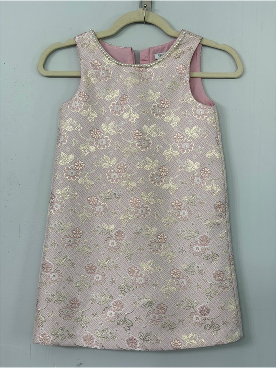 Rachel Zoe Other - Rachel Zoe girls 7 beaded floral pink metallic gold floral jacquard dress
